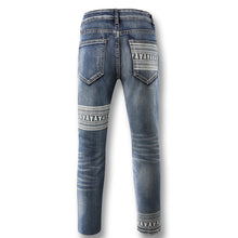 Denim Pants Printed Jeans Style Full Length Skull Picture Jeans Punk Style Beggar Slim Fit Jeans Men Pants SM6