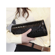 Designer Crocodile Pattern Ladies' Shoulder Chain Bag Wallet PU Leather Clutch Evening Bag Purse Handbag SM6
