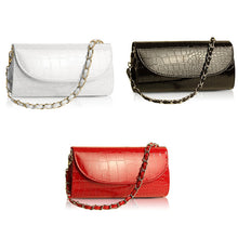 Designer Crocodile Pattern Ladies' Shoulder Chain Bag Wallet PU Leather Clutch Evening Bag Purse Handbag SM6