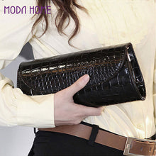 Designer Crocodile Pattern Ladies' Shoulder Chain Bag Wallet PU Leather Clutch Evening Bag Purse Handbag SM6