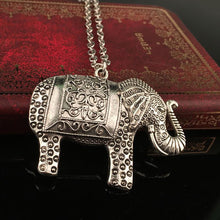 Elephant Ethnic Necklace Africa Elephant Pendant Sweater Long Chain Fine Necklace For Women 45CM SM6