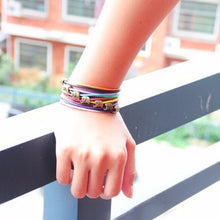 Elephants Jewelry Bracelet Multilayer C y Color Rope Chain Leather Bracelets For Women SM6