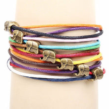 Elephants Jewelry Bracelet Multilayer C y Color Rope Chain Leather Bracelets For Women SM6