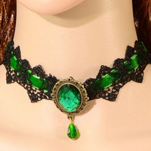 Fashion Lace Collar Flower Victorian Choker Womens Pendant Gothic Gems Necklace SM6