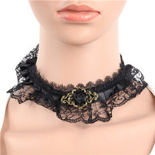 Fashion Lace Collar Flower Victorian Choker Womens Pendant Gothic Gems Necklace SM6