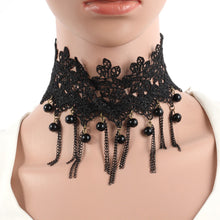 Fashion Lace Collar Flower Victorian Choker Womens Pendant Gothic Gems Necklace SM6