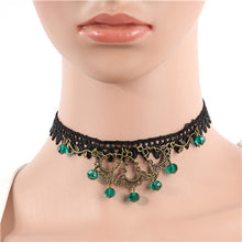 Fashion Lace Collar Flower Victorian Choker Womens Pendant Gothic Gems Necklace SM6
