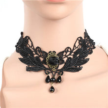Fashion Lace Collar Flower Victorian Choker Womens Pendant Gothic Gems Necklace SM6