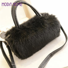 Lovely Ladies Mini Bag Fur Clutch Bag Shoulder Bags Leather Handbags SM6