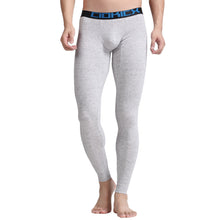 Men Skinny Leggings Solid Color Long Johns Underwear Slim Tights Elastic Waist Cotton Sleepwear Thermal Underwear SM6