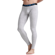 Men Skinny Leggings Solid Color Long Johns Underwear Slim Tights Elastic Waist Cotton Sleepwear Thermal Underwear SM6