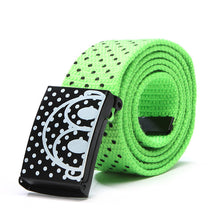 Fashion Mens Canvas Waist Belts Smooth Buckle Polka Dots Waistband Straps Belt SM6