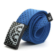 Fashion Mens Canvas Waist Belts Smooth Buckle Polka Dots Waistband Straps Belt SM6