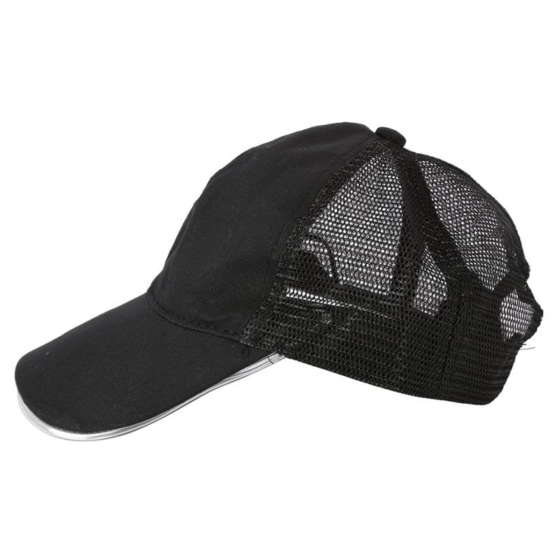 Night Fishing LED Baseball Cap Hat Light Glow Club Party Black Fabric Travel Hat Snapbacks Caps SM6