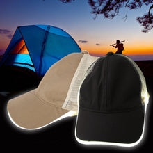 Night Fishing LED Baseball Cap Hat Light Glow Club Party Black Fabric Travel Hat Snapbacks Caps SM6
