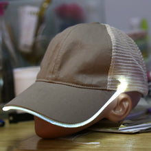 Night Fishing LED Baseball Cap Hat Light Glow Club Party Black Fabric Travel Hat Snapbacks Caps SM6