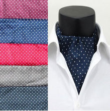 Polka Dot Men Long Silk Scarves/Cravat Ascot Ties Handkerchief Gentlemen SM6