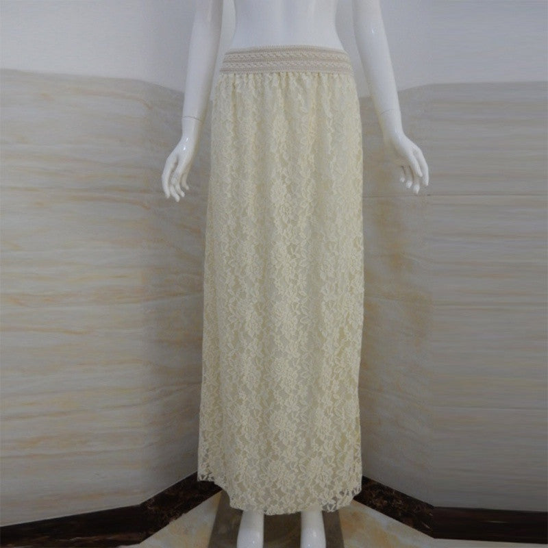 Fashion Sexy Womens High Waist Lace Floral Long Maxi Skirt Causal Party PY3 SM6