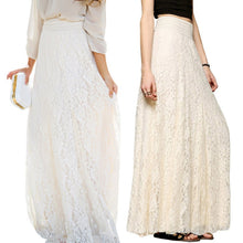 Fashion Sexy Womens High Waist Lace Floral Long Maxi Skirt Causal Party PY3 SM6
