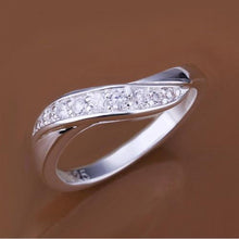 Silver Ring Sterling Silver Women Jewelry Inlaid Stone Twisted Wave Ring  SM6