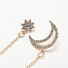 Small Fresh Snowflake Tassel Long Section Earrings For Women Women Stars Moon Asymmetrical Stud Earrings SM6