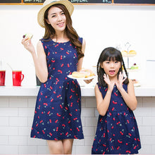 Fashion Style Family Matching Outfits Mother And Daughter Sleeveless Print Mini Tutu Dress LE4 SM6