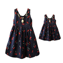 Fashion Style Family Matching Outfits Mother And Daughter Sleeveless Print Mini Tutu Dress LE4 SM6