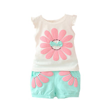 Toddler Baby Girls Clothing Set Sunflower Girls Clothes Sets Kids Casual Sport Suit Set SM6