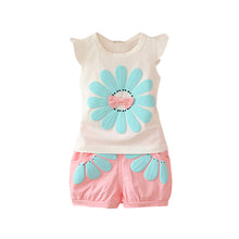 Toddler Baby Girls Clothing Set Sunflower Girls Clothes Sets Kids Casual Sport Suit Set SM6