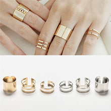 Top Of Finger Over The Midi Tip Finger Above The Knuckle Open Ring For Women Jewelry Gold Sliver Color 3pc SM6