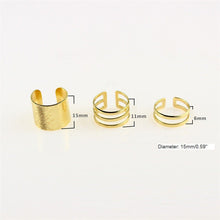 Top Of Finger Over The Midi Tip Finger Above The Knuckle Open Ring For Women Jewelry Gold Sliver Color 3pc SM6