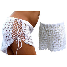 Fashion Women Bikini Bottoms Cover Up Lace Crochet Skirts Beachwear White SM6