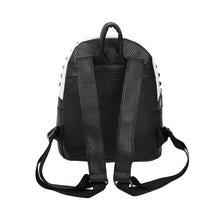 Women BlackWhite Backpack PU Leather Rivet Patchwork Casual Student Girls Schoolbag Teenagers Small Vintage Backpacks SM6