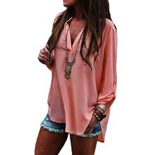 Women Chiffon Blouse Top Solid Color Irregular Hem Long Sleeve Casual Chiffon Shirt Plus Size Button Tops Blusas SM6