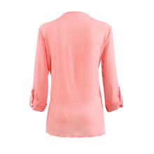 Women Chiffon Blouse Top Solid Color Irregular Hem Long Sleeve Casual Chiffon Shirt Plus Size Button Tops Blusas SM6