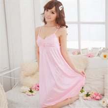 Fashion Women Deep V Silk Nightgowns Clothes Suspender Night Sleepwear Sleepshirts Robes New SM6