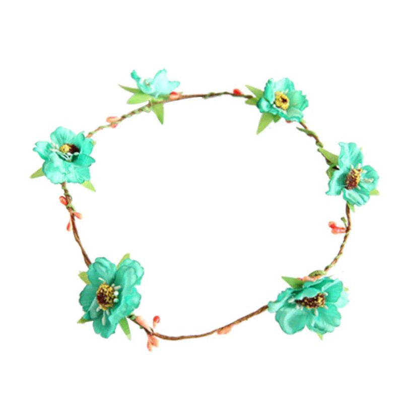 Fashion Women Girls Bridal Flower Crown Headband Wedding Prom Beach Floral Garland Hairband PE3 SM6