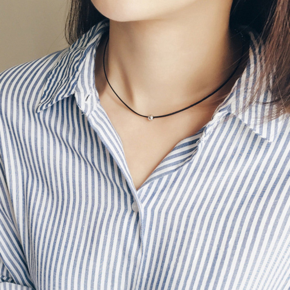 Women Jewelry Black Tattoo Choker Necklace Choker Chunky Bib Statement Necklace Elastic Adjustable For Patty SM6