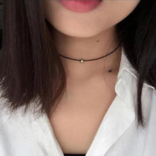 Women Jewelry Black Tattoo Choker Necklace Choker Chunky Bib Statement Necklace Elastic Adjustable For Patty SM6