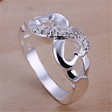 Women Lovely 8-Shaped Rings Silver Plated Rhinestone Rings Women's Gifts Jewelry s  SM6