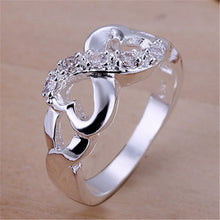 Women Lovely 8-Shaped Rings Silver Plated Rhinestone Rings Women's Gifts Jewelry s  SM6