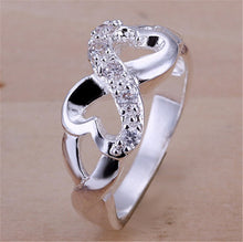 Women Lovely 8-Shaped Rings Silver Plated Rhinestone Rings Women's Gifts Jewelry s  SM6