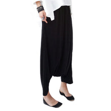 Fashion Women Low Crotch Haroun Hip Hop Harem Pants Cropped Baggy Striped TrousersSM6