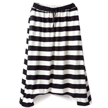 Fashion Women Low Crotch Haroun Hip Hop Harem Pants Cropped Baggy Striped TrousersSM6