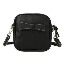 Women Mini Crossbody Bags Soft PU Bow Solid Color Casual Small Shoulder Messenger Bag BlackGreyBeige Small Square Bag SM6