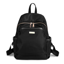 Women Nylon Backpack Leather Splicing Mochilas Mujer Metal Zipper Casual Waterproof Schoolbag School Girls Travel Bag SM6