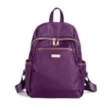 Women Nylon Backpack Leather Splicing Mochilas Mujer Metal Zipper Casual Waterproof Schoolbag School Girls Travel Bag SM6