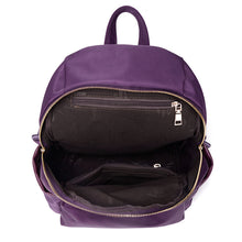 Women Nylon Backpack Leather Splicing Mochilas Mujer Metal Zipper Casual Waterproof Schoolbag School Girls Travel Bag SM6