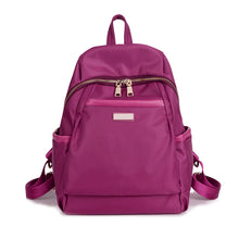 Women Nylon Backpack Leather Splicing Mochilas Mujer Metal Zipper Casual Waterproof Schoolbag School Girls Travel Bag SM6