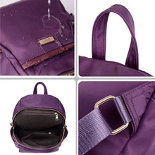 Women Nylon Backpack Leather Splicing Mochilas Mujer Metal Zipper Casual Waterproof Schoolbag School Girls Travel Bag SM6